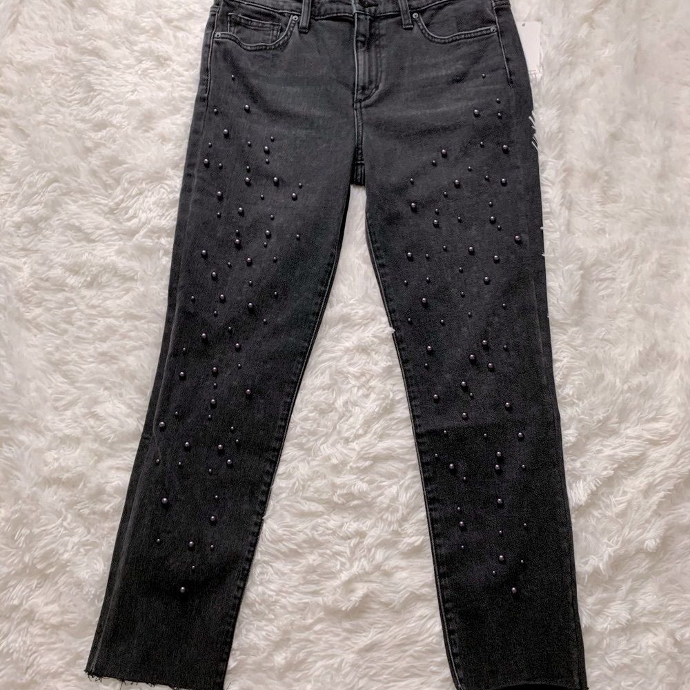 JOE’S The Smith, faux pearls highrise straight leg NWT size 30